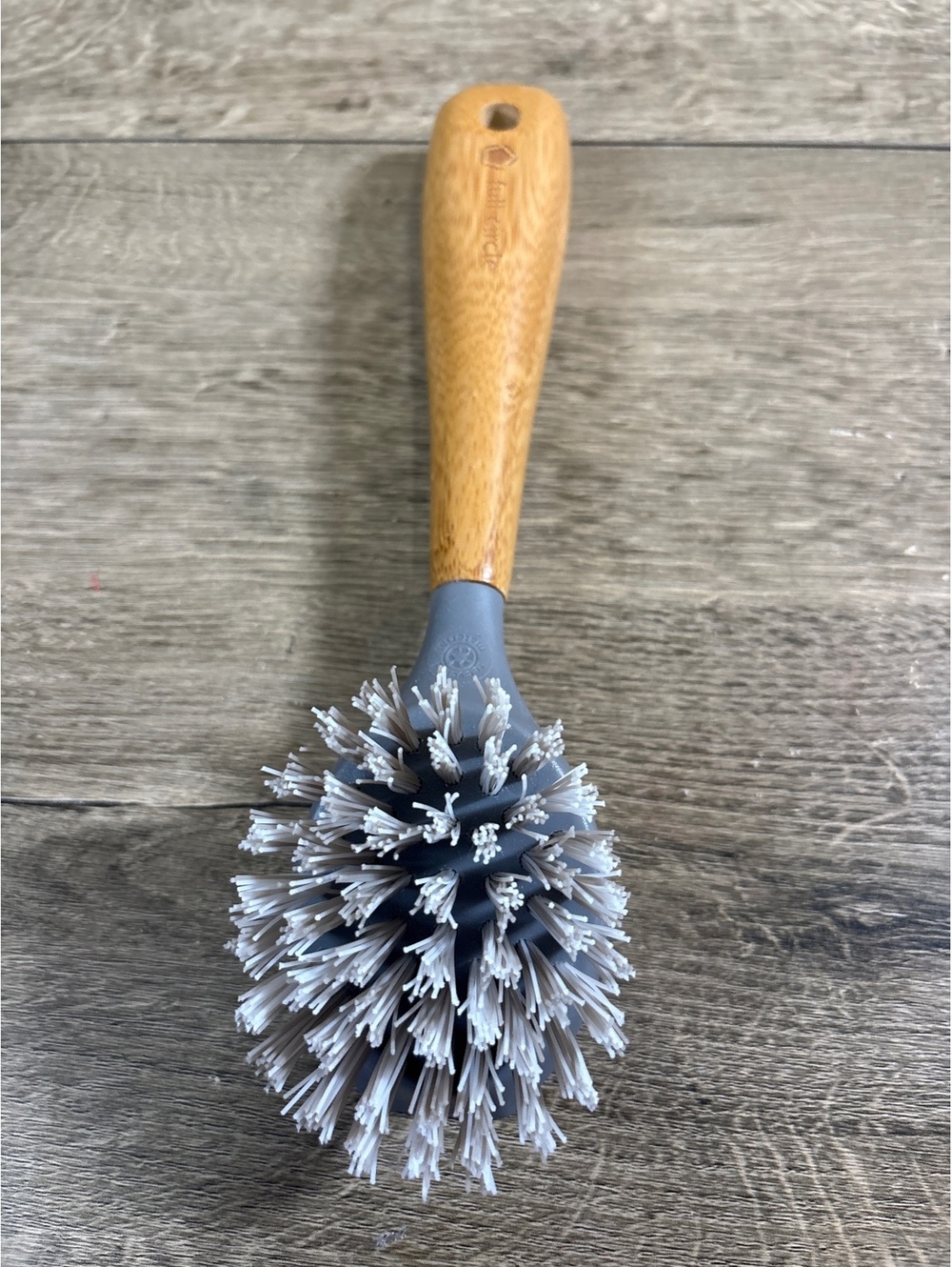 Full Circle Bamboo Handle Dish Brush with Stiff Bristles